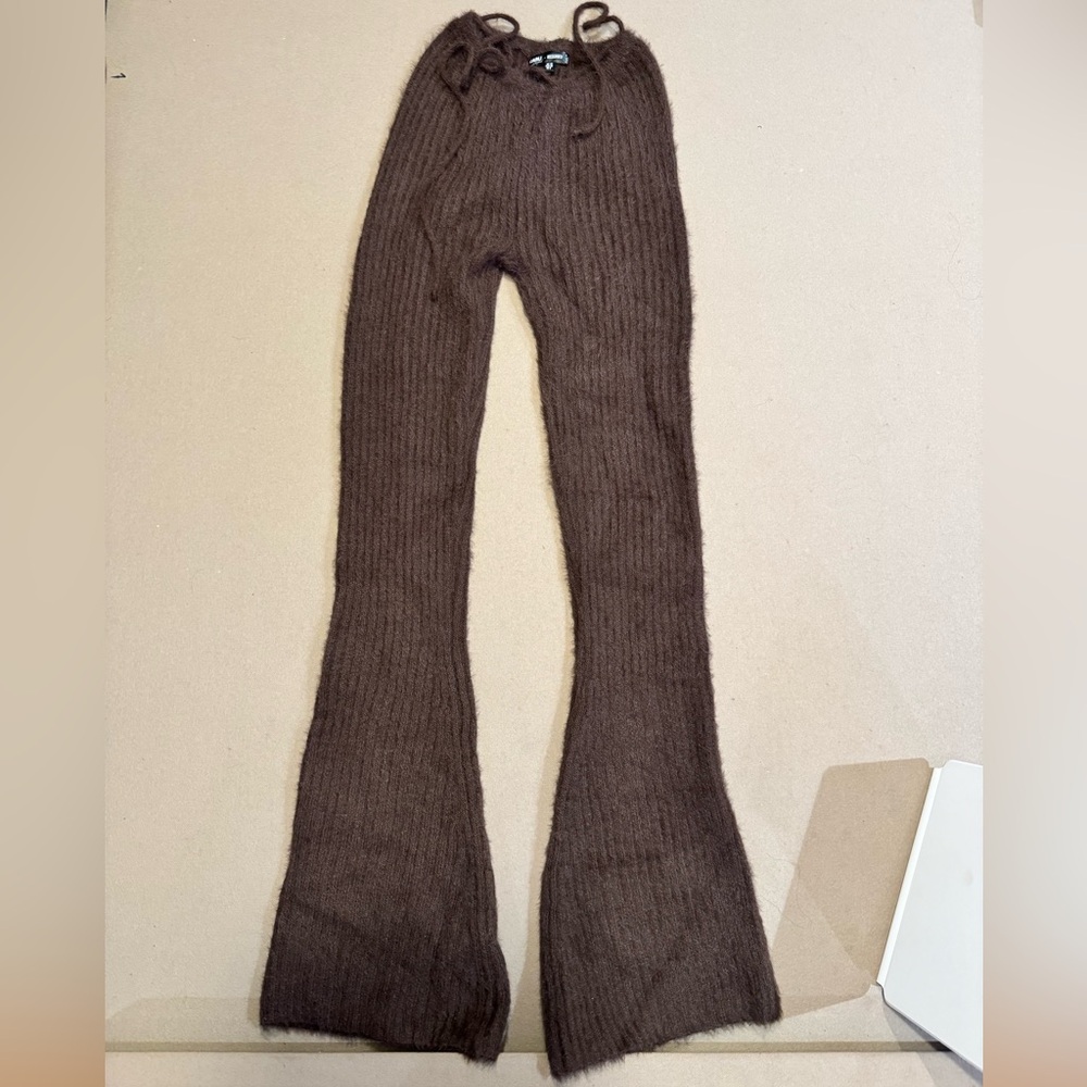 Missguided X  Carli Bybel Brown Flare Pants